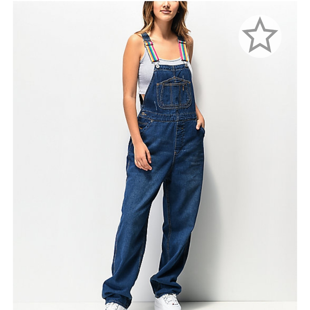🌼OFFERS🌼Unionbay Shane Rainbow Strap Overalls